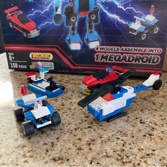 Blokko Police 5-In-1 Morphdroids~150 Piece Building Block Set Compatible W/Legos - Picture 3 of 7